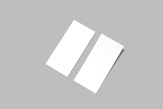 Realistic DL Rack Card Mockup Template for Corporate Branding Presentation