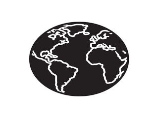 Fototapeta premium black earth globe icon vector illustration