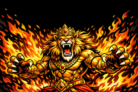 Divine celebration of Lord Vishnu Avtar Narasimha Jayanti festival symbolizing protection victory of good over evil devotion spirituality blessings