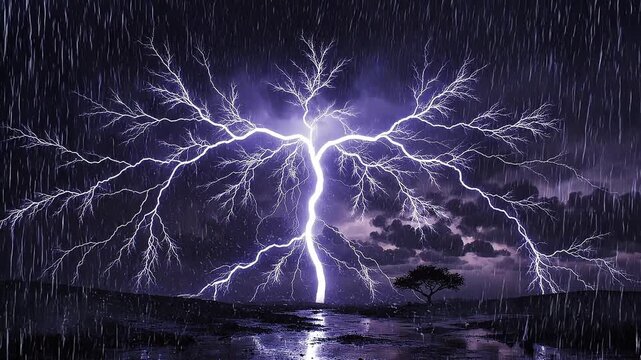 PETIR YANG INDAH DI MALAM HARI