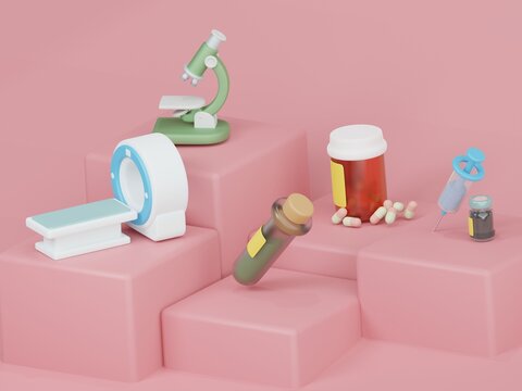 Medical Equipment 3D Icon Set Preview &ndash; Healthcare Tools Illustration