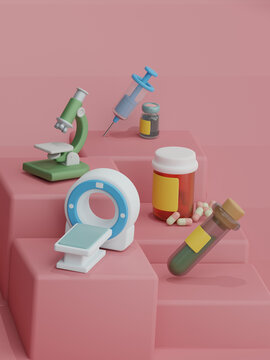 Medical Equipment 3D Icon Set Preview &ndash; Healthcare Tools Illustration