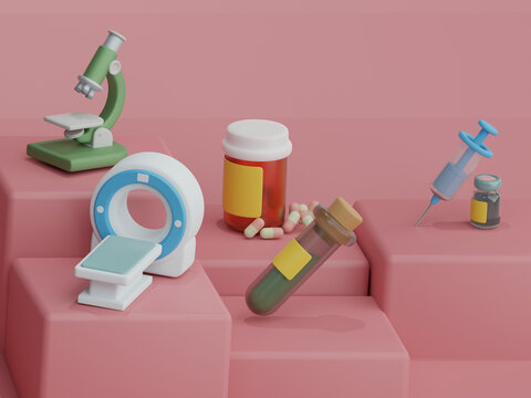 Medical Equipment 3D Icon Set Preview &ndash; Healthcare Tools Illustration