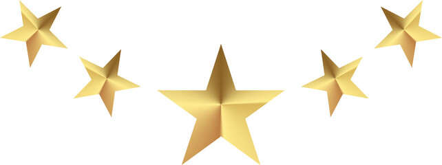 Obraz premium Gold Luxury Five Star Illustration