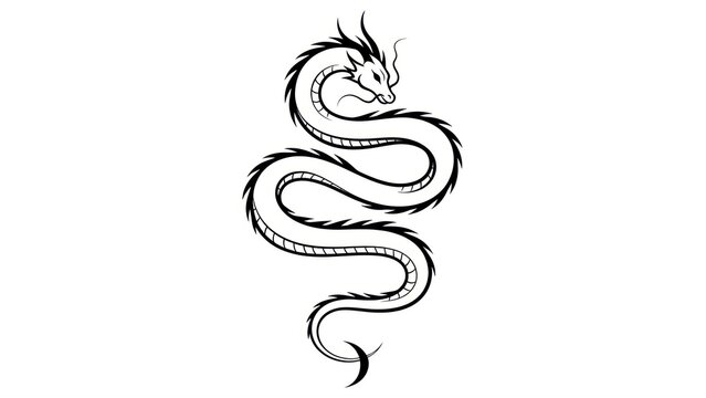 Dragon snake mythical creature symbol.