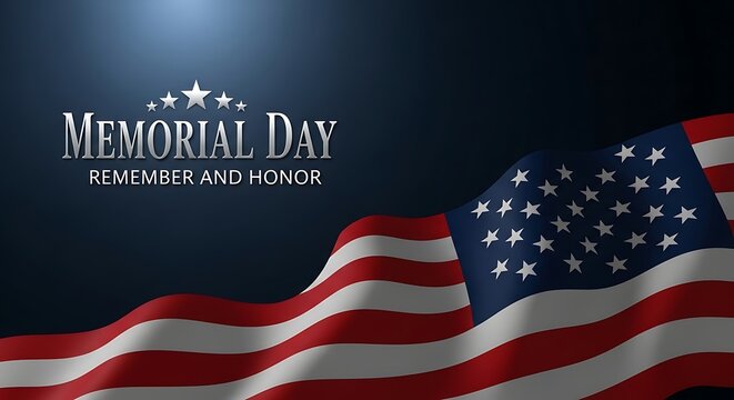 Memorial day tribute with stars and the american flag design