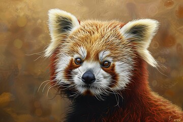 Obraz premium close up of red panda or shining cat