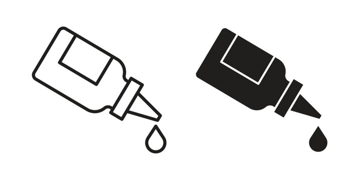 eye drop icon and symbol. Vector icon editable set