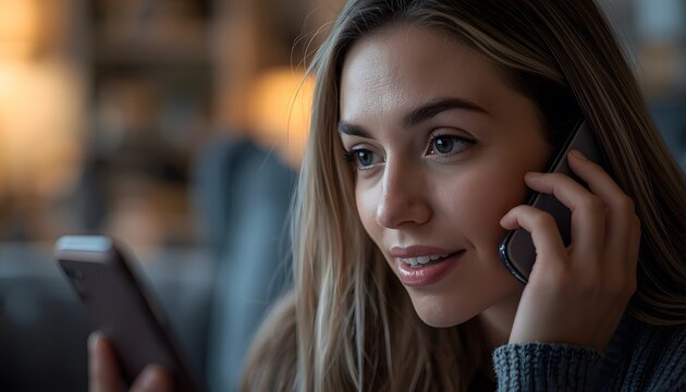 Long Distance Relationship Sadness Woman Looking at Phone