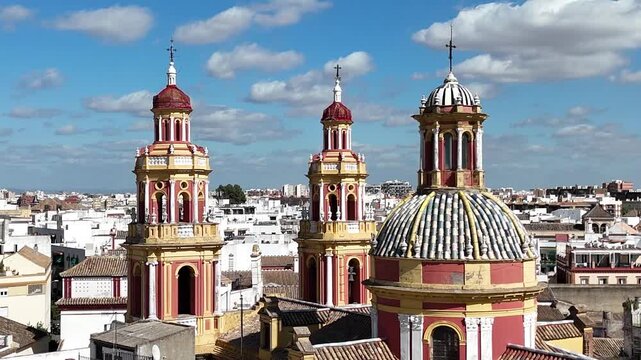 San Luis de los Franceses Church Towers and Dome Seville Spain Baroque Architecture Landmark
