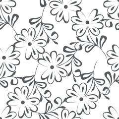 Obraz premium Cute vector floral seamless pattern. Colorful flowers background. Trendy repeat texture for fashion print, wallpaper or fabric 