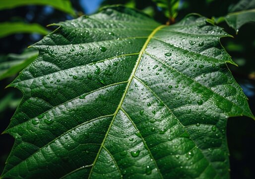 Dew-Kissed Verdancy: A Microcosm of Life's Gentle Resilience
