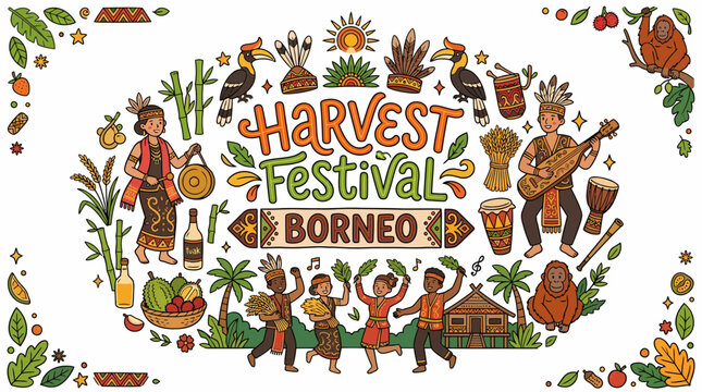 Borneo Harvest Festival Celebration - Traditional Culture