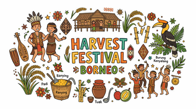 Borneo Harvest Festival Celebration - Indigenous Culture