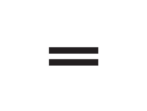 two parallel black bars minimalist symbol vector illustration