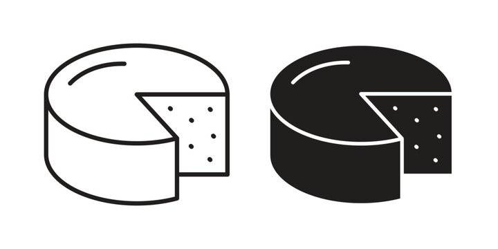 Parmesan icon and symbol. Vector icon editable set