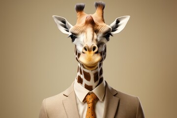 Obraz premium Giraffe animal wildlife portrait.