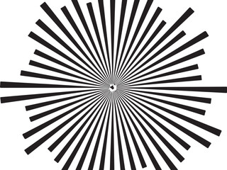 Obraz premium Geometric, optical illusion, black and white, abstract pattern, vector design element