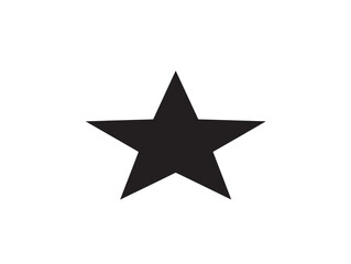 Obraz premium black five-pointed star icon flat design vector illustration