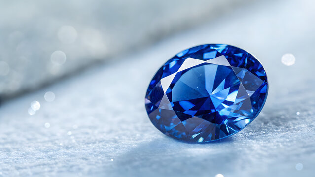 A Vivid Blue Sapphire Gemstone Displaying Luxury and Beauty