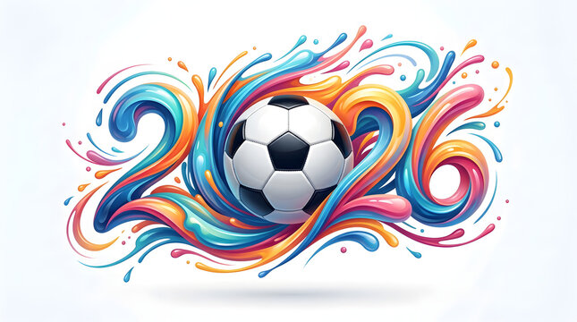 A colorful 2026 logo with a soccer ball world cup football 2026 world cup football images fifa world cup images fifa world cup 2026