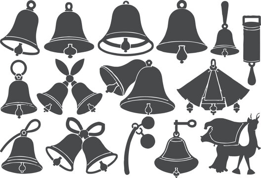 Collection of various bells and bell shaped objects