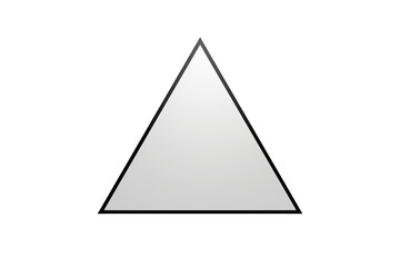 Fototapeta premium White geometric triangle shape isolated on transparent background, minimal design element for branding, business, and web use