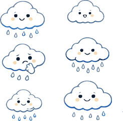 Fototapeta premium Seamless pattern with sheep and clouds 