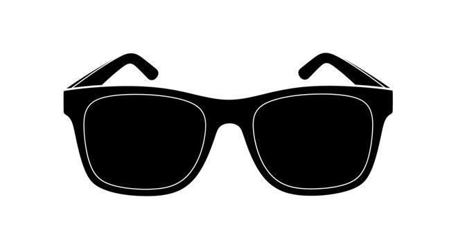 Classic Black Sunglasses Silhouette Minimalist Eyewear.
