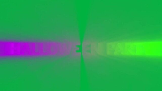 Animation of halloween text on white background