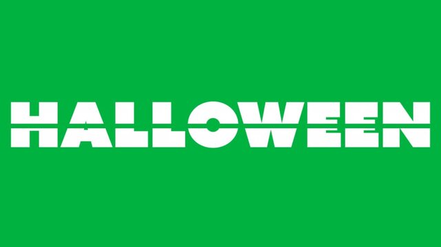 Animation of halloween text and white smudges on black background