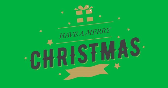 Animation of christmas greetings and decorations on white background