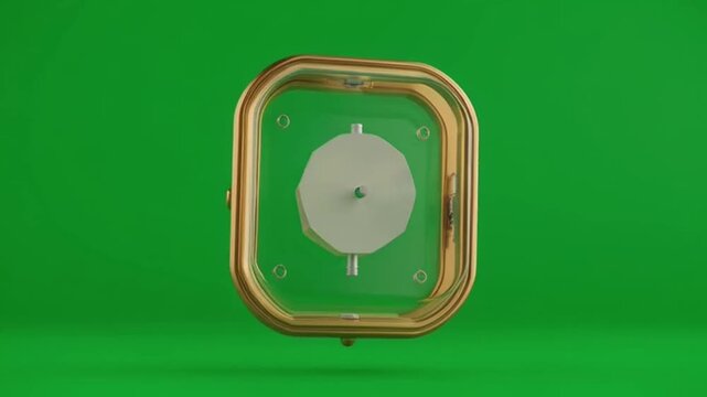 Gold Watch With Glass Face Closeup.