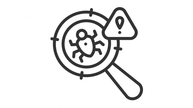 Animated threat detection icon