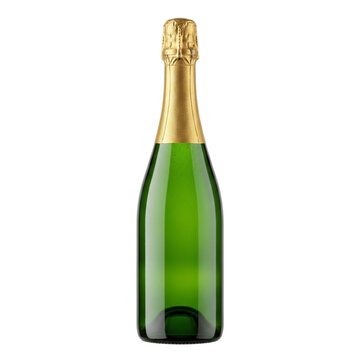 champagne bottle with gold foil