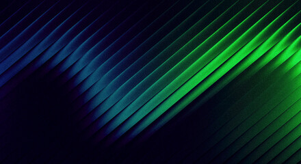 Fototapeta premium Abstract background with diagonal lines in a gradient of blue and green colors, creating a modern textured effect