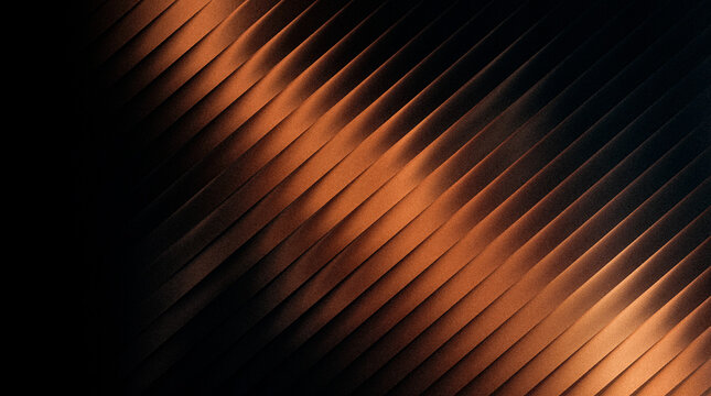 Abstract background with diagonal lines and metallic copper texture