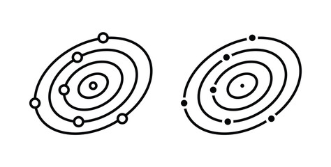 Space icon in black and white color. Solid and linear icons © Annimo