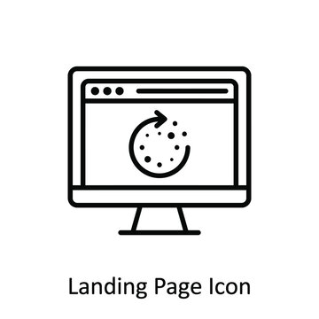 A computer monitor with a loading animation on the screen Vector