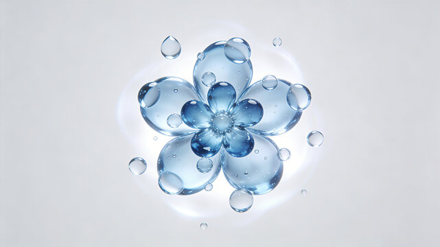 Ice crystal blue flower is full of clear water drops, which can make the water glow and replenish water deeply. It is suitable for the promotion of water emulsion and moisturizing essence products.

