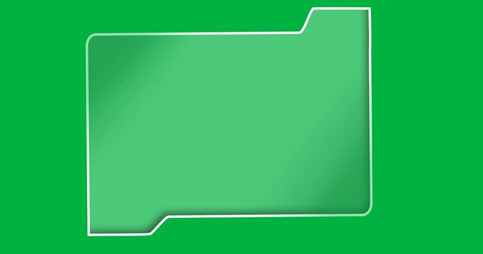 Digital animation of folder file document icon against black background