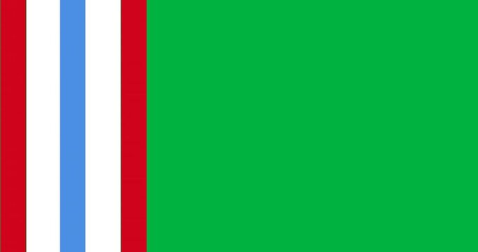 Digital animation of america american flag stripe pattern with copy space against black background