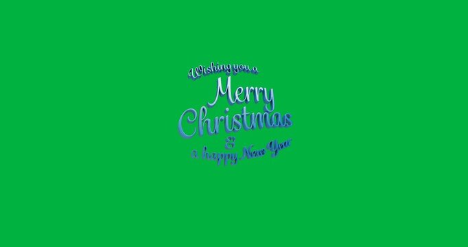 Digital animation of merry christmas and happy new year text banner against black background