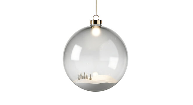 Clear plastic easter egg ornament isolated on transparent background.