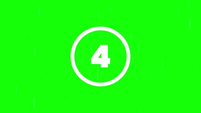 A green banner displays a white circle with the number four inside