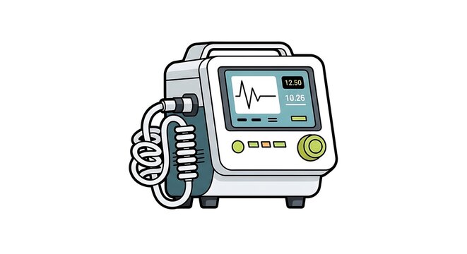 Defibrillator medical device equipment.
