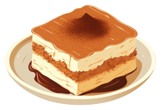 PNG Tiramisu dessert plate food.
