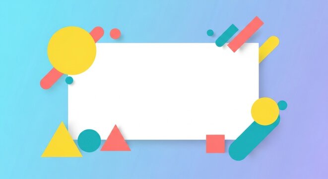 Colorful Geometric Shapes on Abstract Background for Design Projects