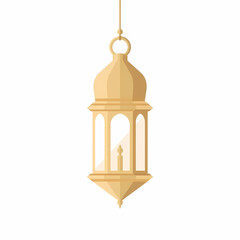 Obraz premium Minimalist Golden Arabic Lantern Vector