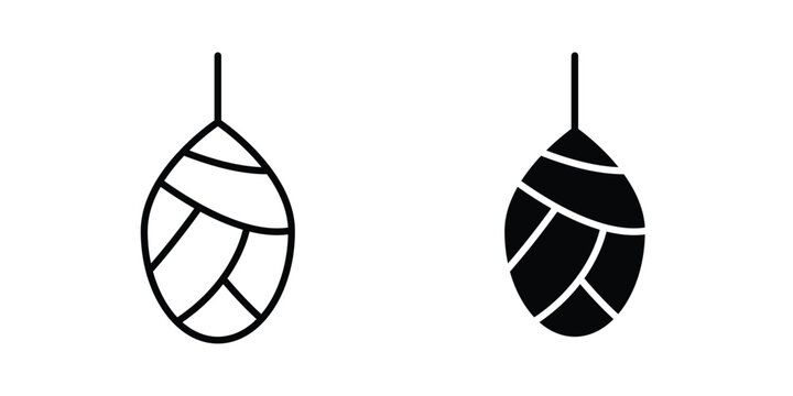 Cocoon icon vector logo. icons in solid, editable strokes.